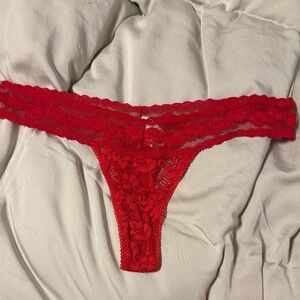 “Power Panties” Red Lace Thong